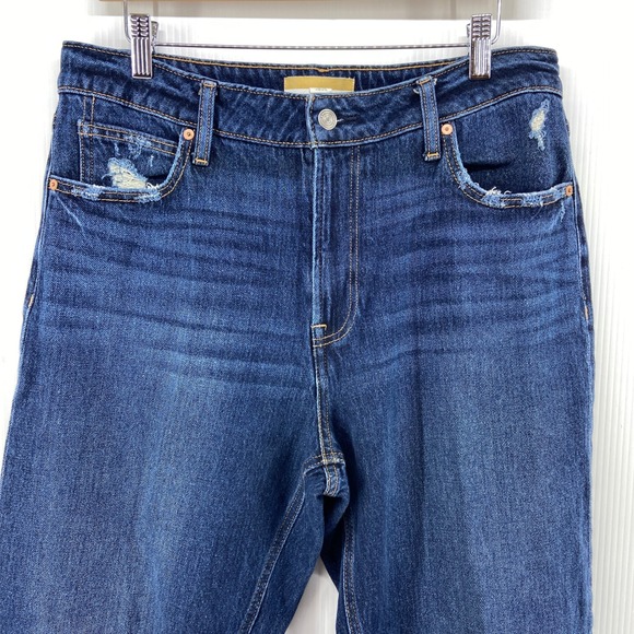 Goldie Blues Cheeky Taper Ankle High Rise Dark Blue Denim Jeans Womens 14 - Picture 4 of 10